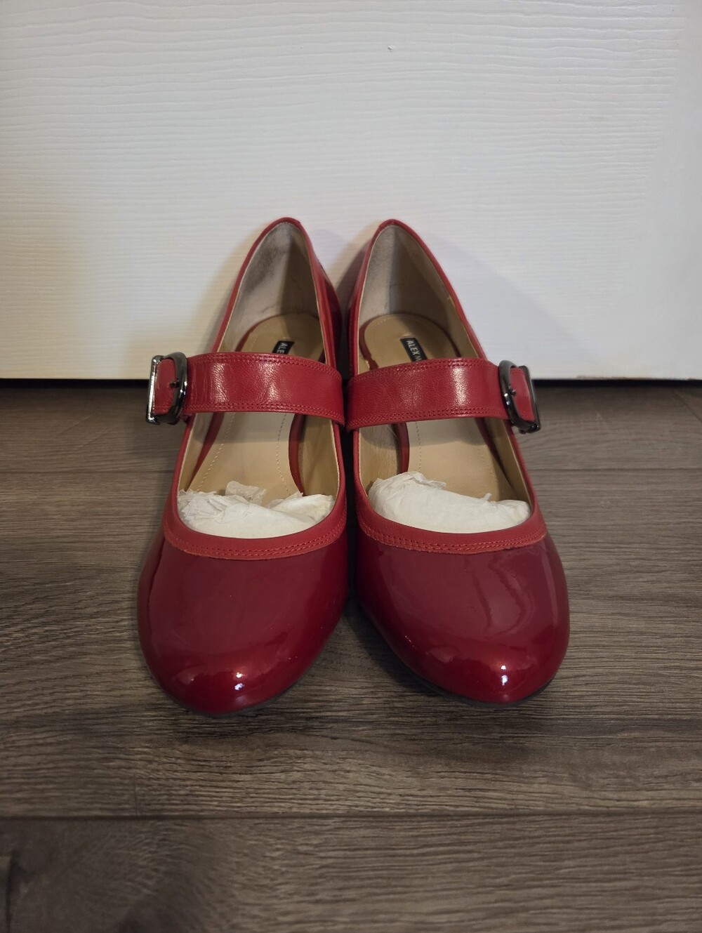 Alex Marie Red Patent Leather Heels Size 9M Mary Jane Style
